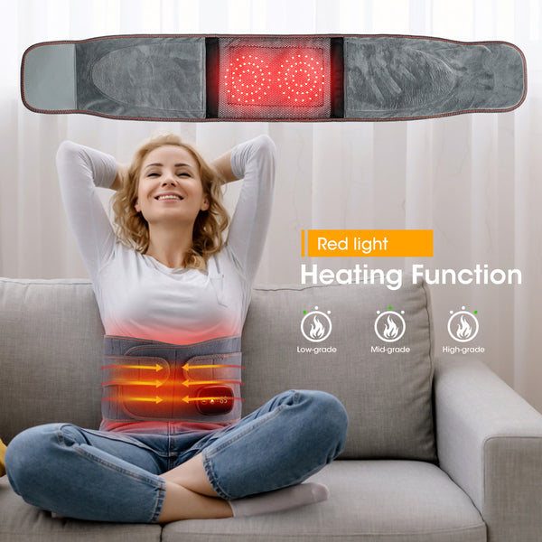 Centura cu Infrarosu, Vibratii si Sistem de  Incalzire 45/55/65℃, Tehnologie Touch Screen, Cordless Pain Relief Hot Compress Vibration