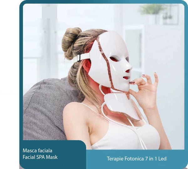 Masca faciala cu led 7 in 1, Facial SPA Mask