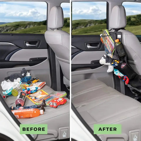 Car Seat Side Back Storage Mesh Organizer Multi Pocket Hanging Bag  Accessories