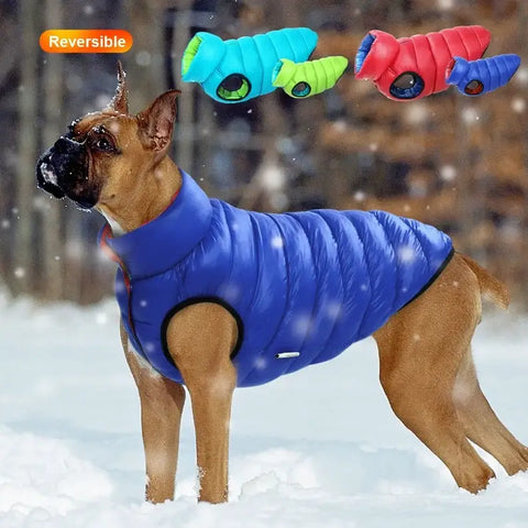 Winter Jacket for Dog Warm Dog Winter Coat Reversible Dog Puffer jacket winter jacket for dog