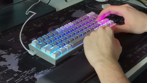 Redragon K617 Fizz 60% Wired RGB Gaming Keyboard, 61 Keys Compact Mechanical
