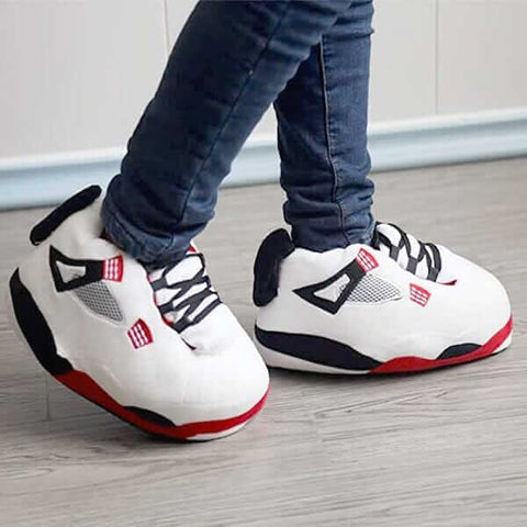 Plush Jordan 4 Sneaker Slippers