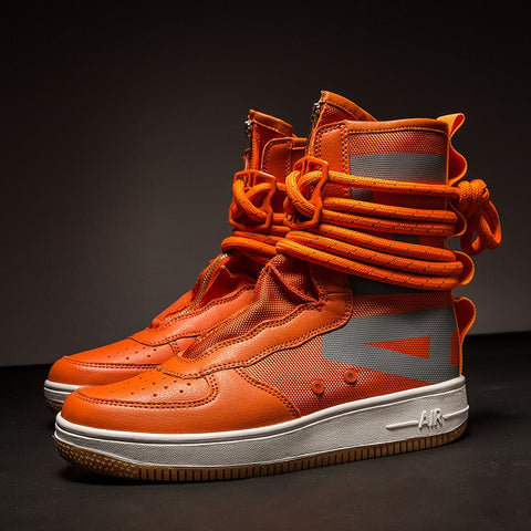 orange boots for men