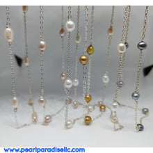 Load image into Gallery viewer, Tin-Cup Pearl Necklace
