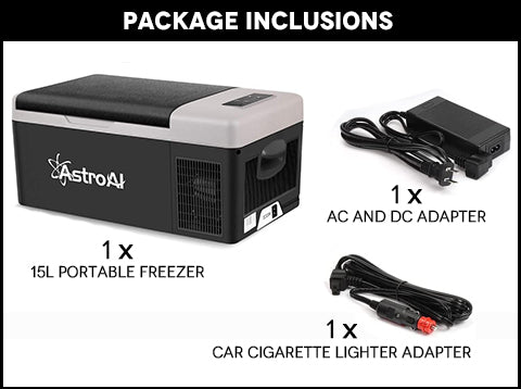 15L Portable Freezer Package Inclusion