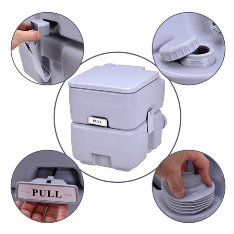 5 Gallon Portable Flush Toilet is secure to use