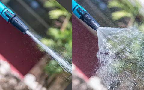 Adjustable nozzles to control water intensity