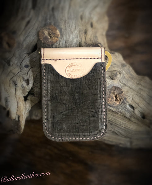 Genuine Elephant Hide Leather Mens Wallet in color Rustic