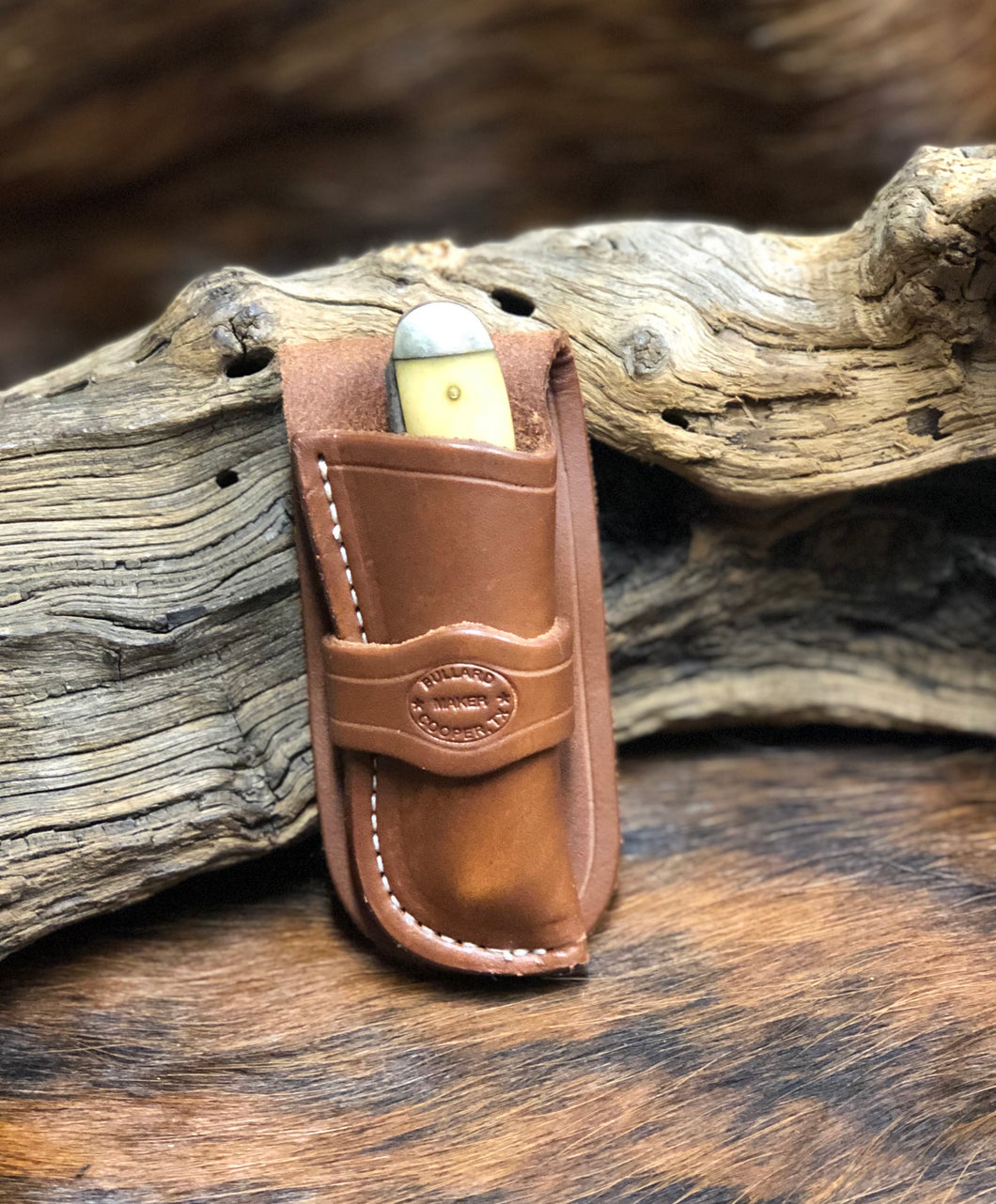 Cowboy Knife Sheath for Trapper Bullard Leather Mfg.