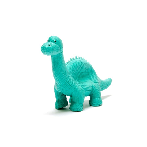 Ice Blue Diplodocus Rubber Teether Bath Toy