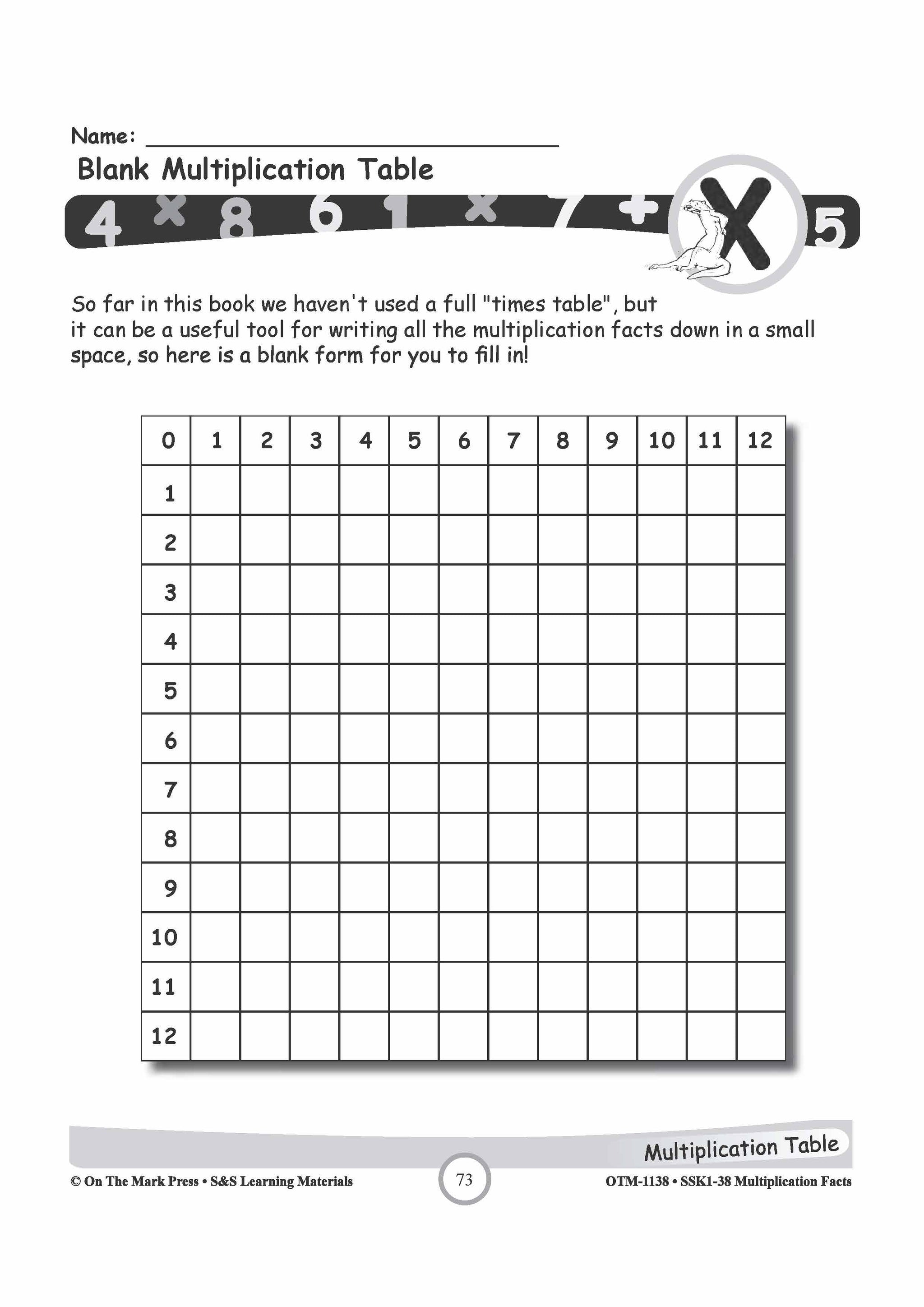 Multiplication Square Times Table Square Maths Learning -  Israel