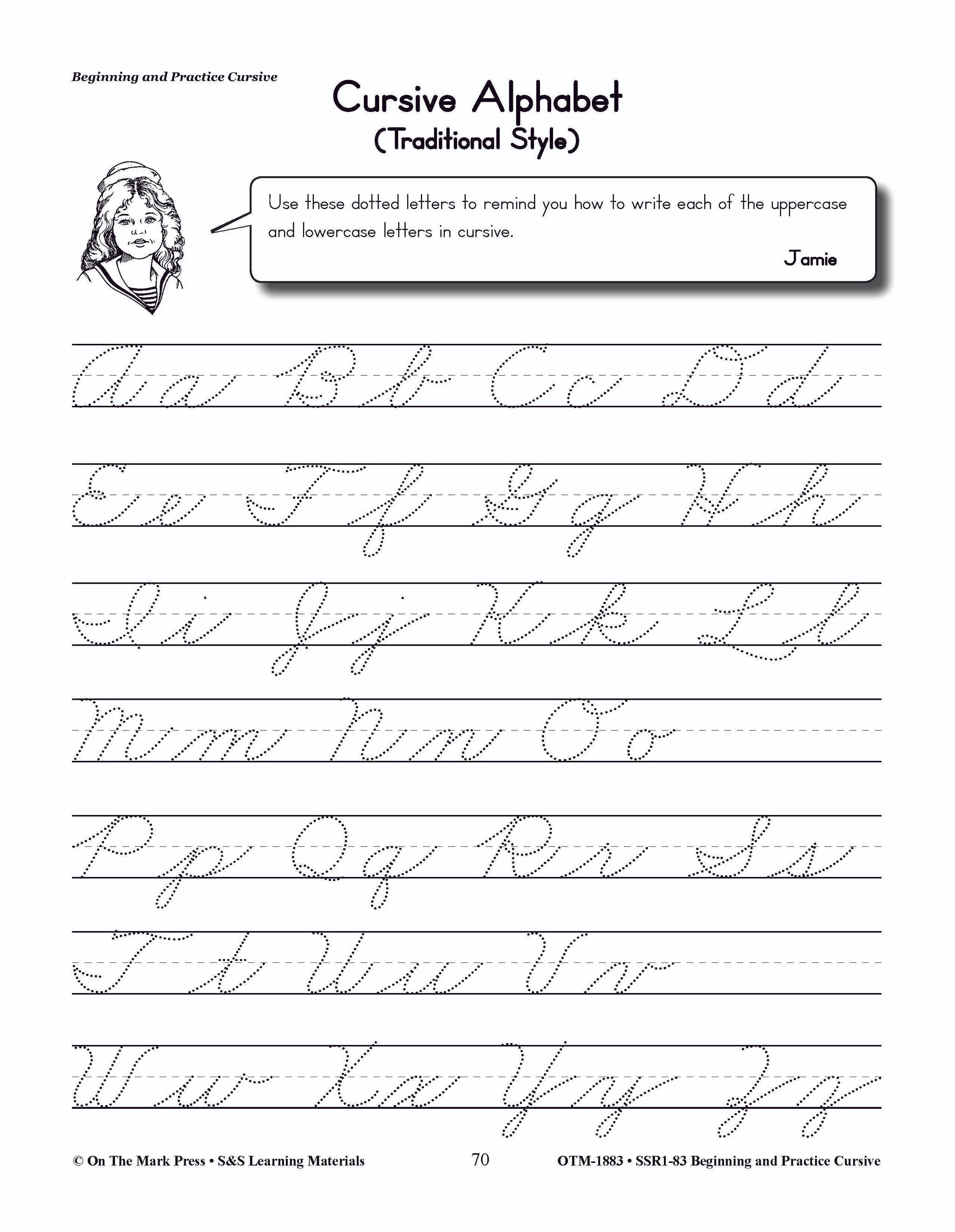 Cursive Handwriting Workbook for Teens Affirmation Quotes