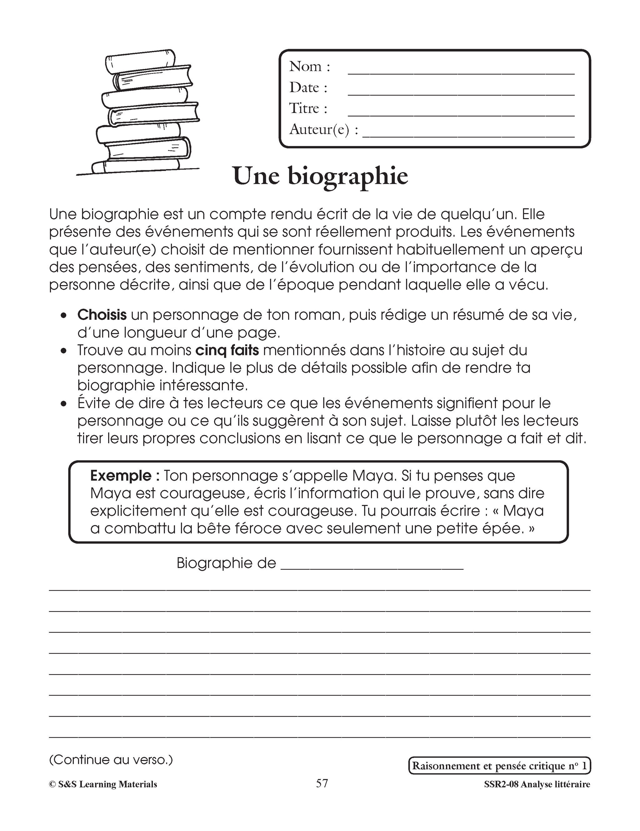 Comprehension De Textes 5e Et 6e Annees