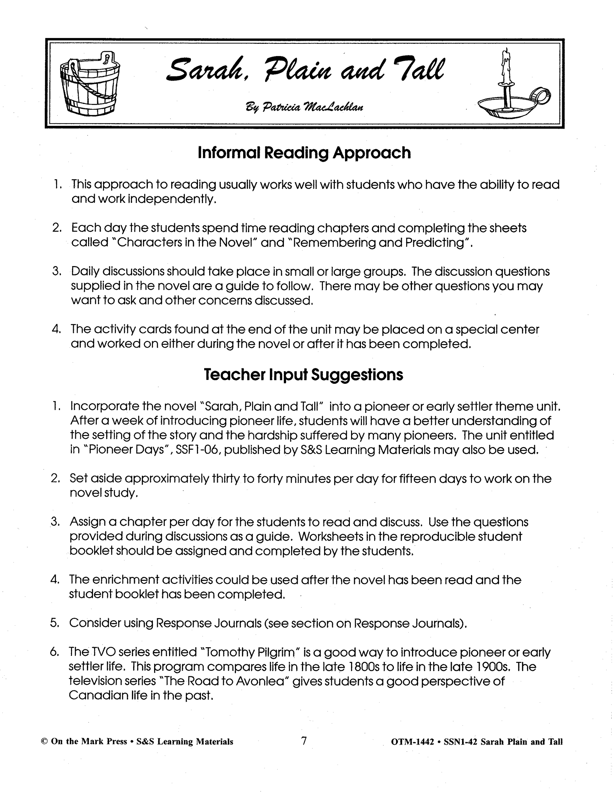 Sarah Plain & Tall Lit Link Grades 25-25 Pertaining To Sarah Plain And Tall Worksheet