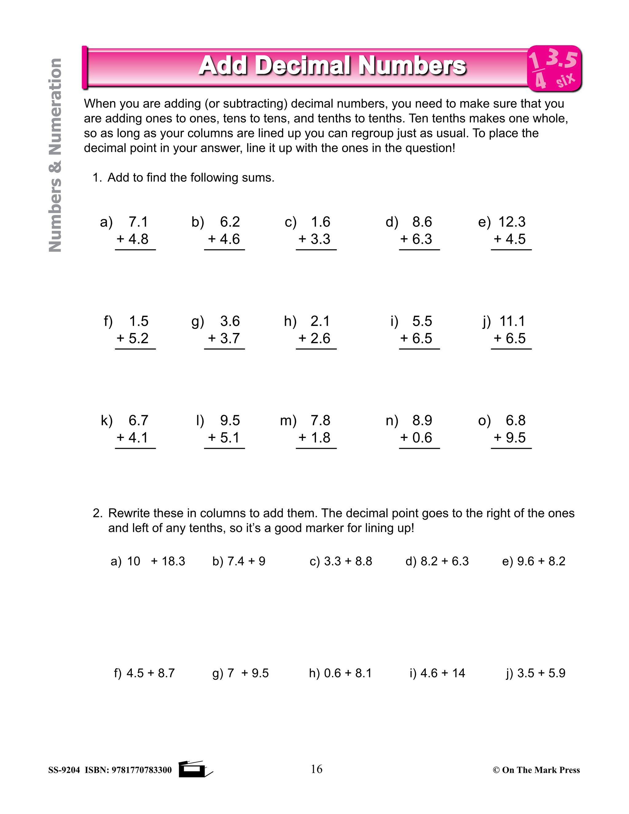 Canadian Grade 10 Math Worksheets