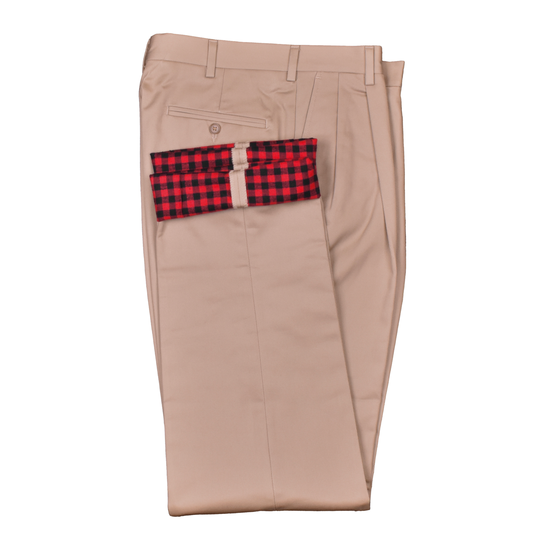 Flannel Lined Performance Khaki<br>Pleated<br>Regular Rise