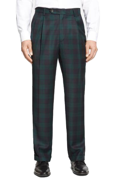 black and green plaid pants