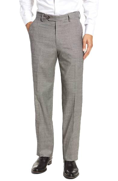 Trouser Pant Worsted Grey Mens Formal Non Pleated  MT103