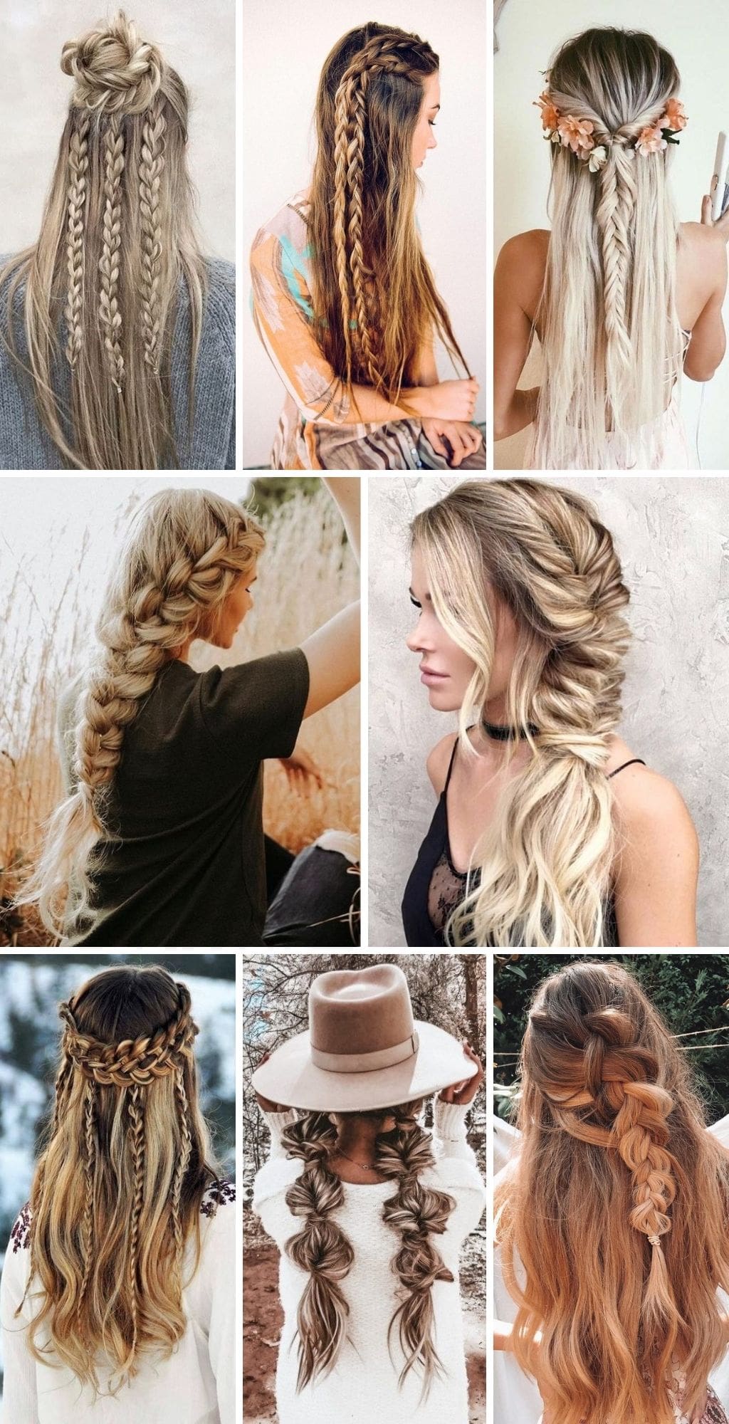 inspiration coiffure tresse bohème