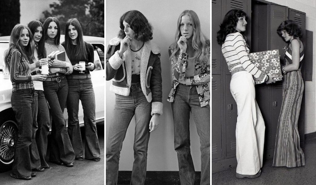 pantalon patte d'eph années 70