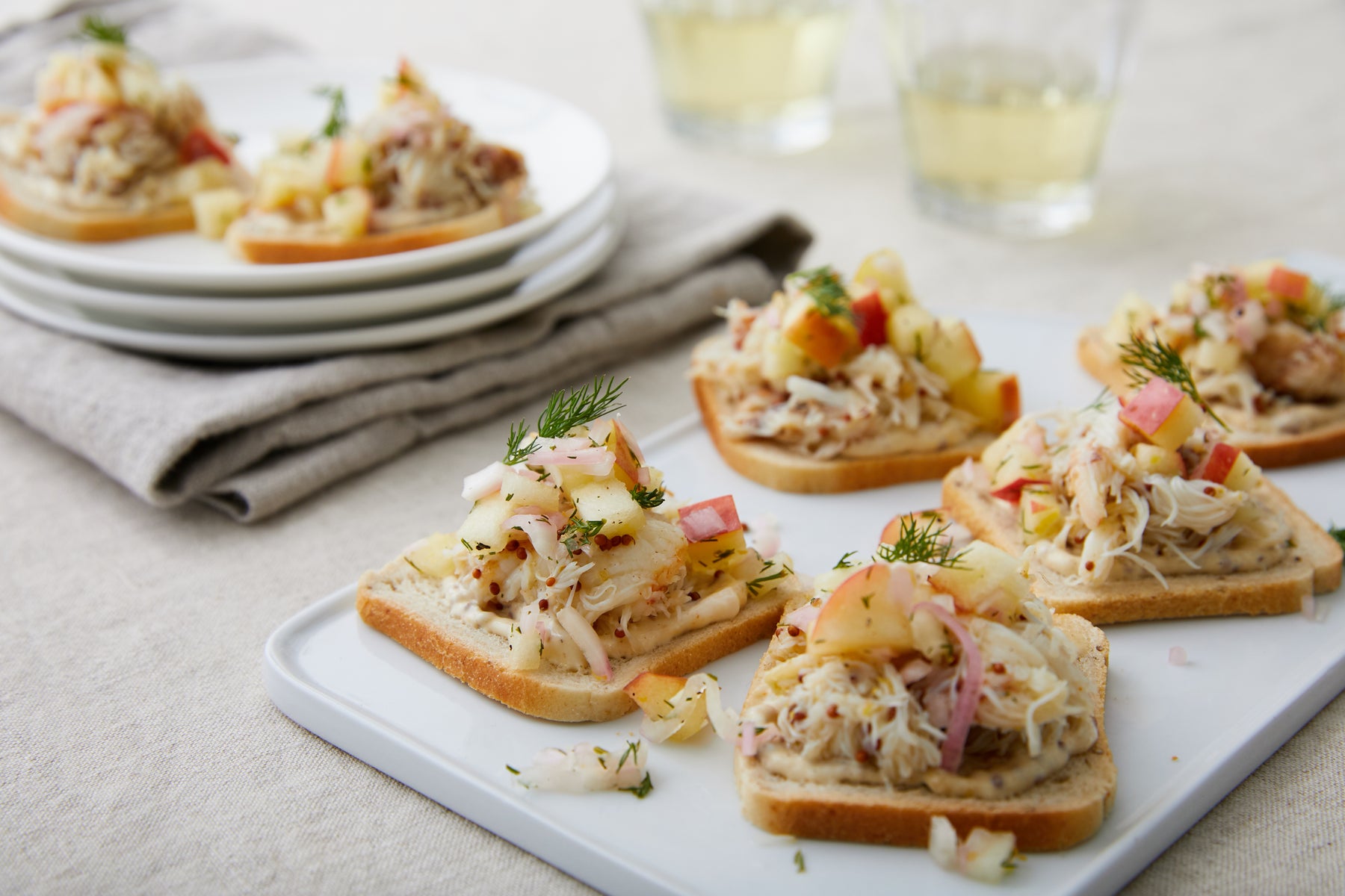 Pickled Crab With Apple Shallot Relish