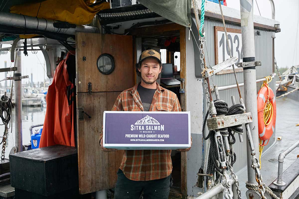 A small-boat fisherman serves up a delivery of Sitka Salmon Shares seafood