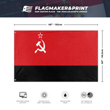 Load image into Gallery viewer, Ukrainian Soviet Socialist Amsterdam flag (Flag Mashup Bot)