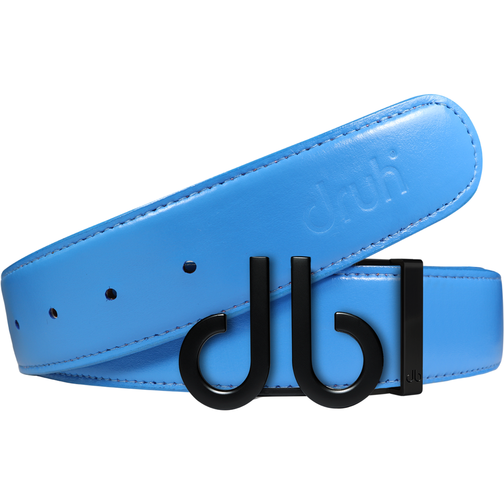 blue designer belt