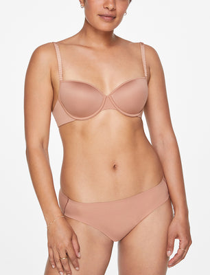 24/7® Classic Uplift Plunge Bra Taupe - Comfortable Plunge Bra for All  Breast Sizes