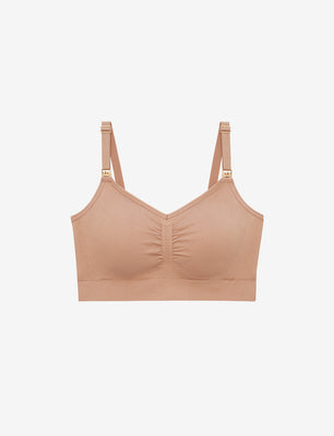 24/7® Classic Nursing Bra Taupe - Soft Cotton Maternity And