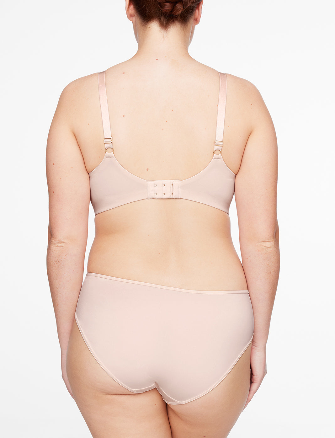 ThirdLove 24/7 Seamless Stripe Wireless Bra Beige Tan Adjustable