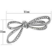 Load image into Gallery viewer, LO2890 - Imitation Rhodium White Metal Brooches with Top Grade Crystal  in Clear