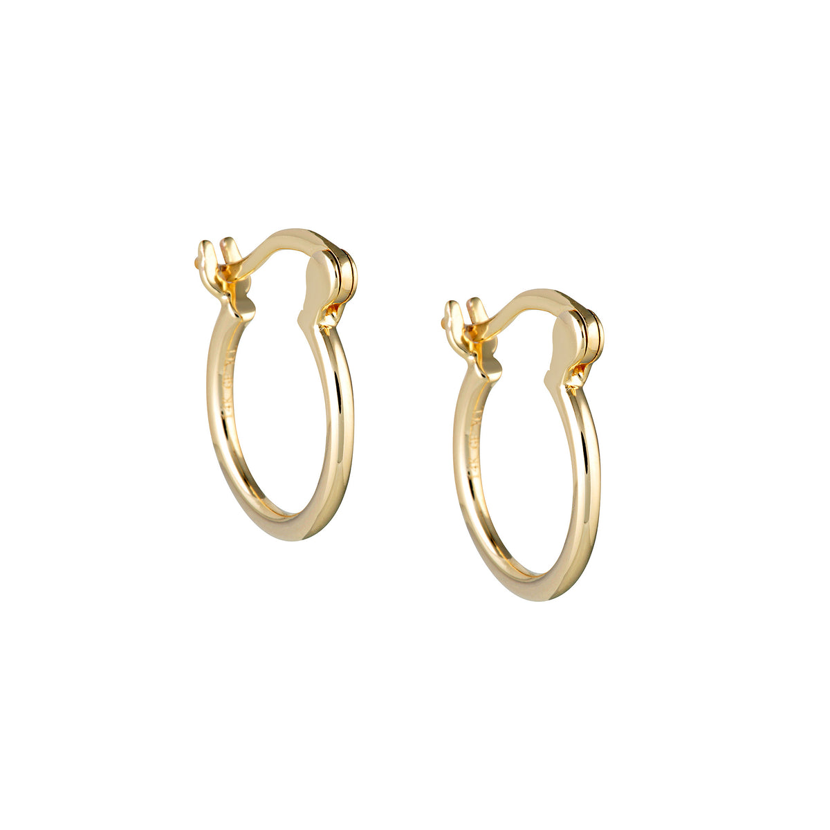 12mm & 17mm Modern Gold Hoop Earrings - YCL Jewels | YCL Jewels