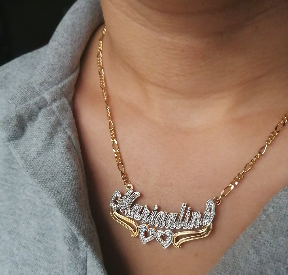 ghetto name plate necklace