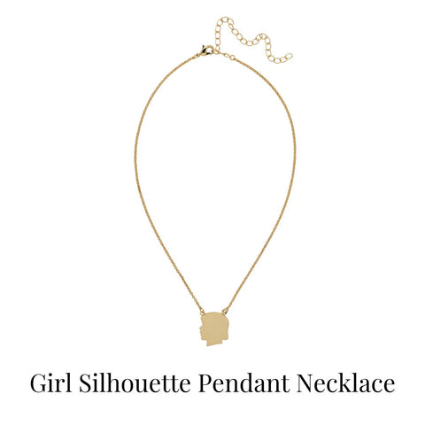Girl Silhouette Pendant Necklace