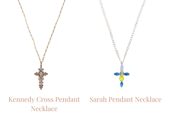 Kennedy Cross Pendant Necklace, Sarah Pendant Necklace