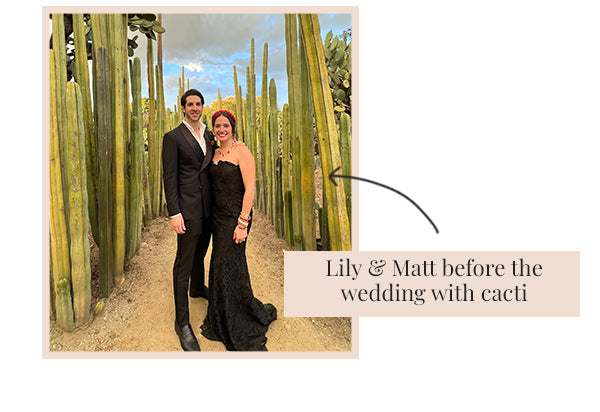 Lily & Matt before the wedding with cacti