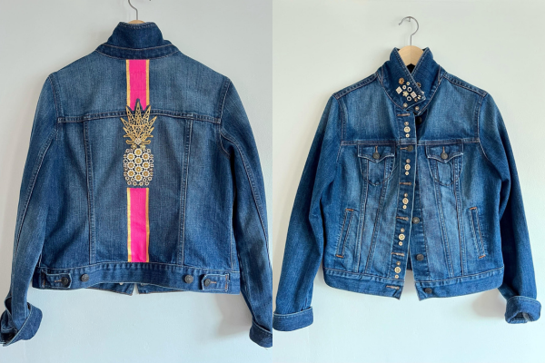 Upcycled jean jacket by Annika Blomberg