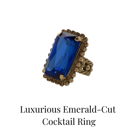 Luxurious Emerald-Cut Cocktail Ring