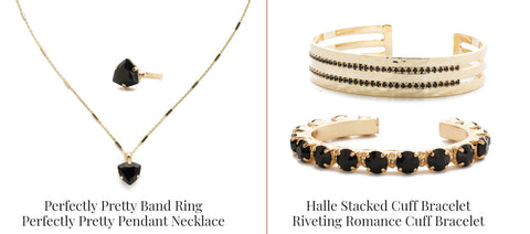 Cuff Bracelet, Band Ring, Pendant Necklace