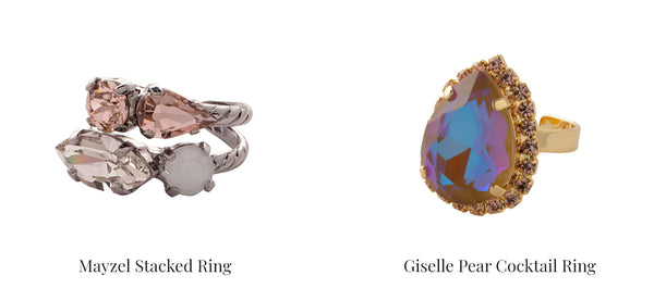Mayzel Stacked Ring, Giselle Pear Cocktail Ring