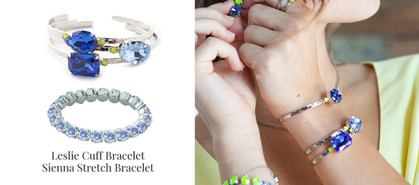 Leslie Cuff Bracelet & Sienna Stretch Bracelet