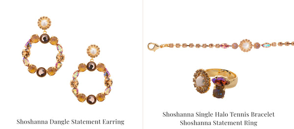 Shoshanna Dangle Earring, Tennis Bracelet &  Ring