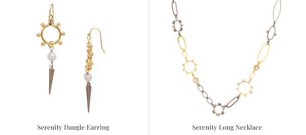 Serenity Dangle Earrings & Long Necklace