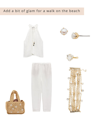 Add a bit of glam for a walk on the beach