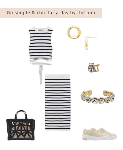 Go simple & chic for a day by the pool