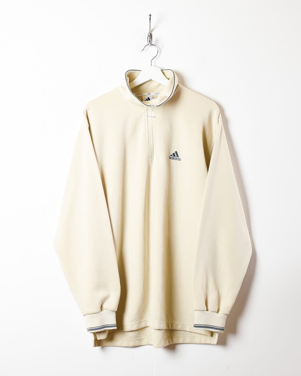 Adidas 1/4 Zip Sweatshirt - Large - Domno Vintage product image