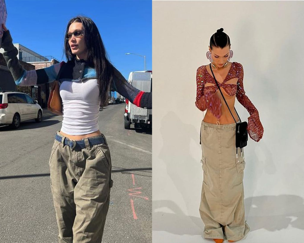 bella hadid cargo pants