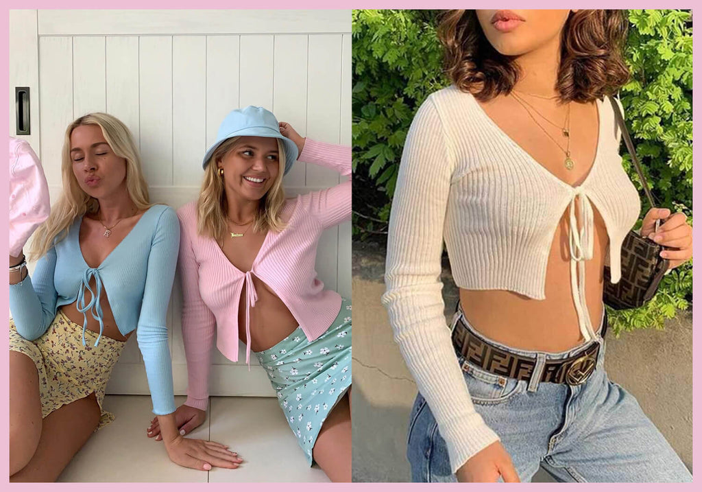 Tie front crop tops - 2000s Aesthetics