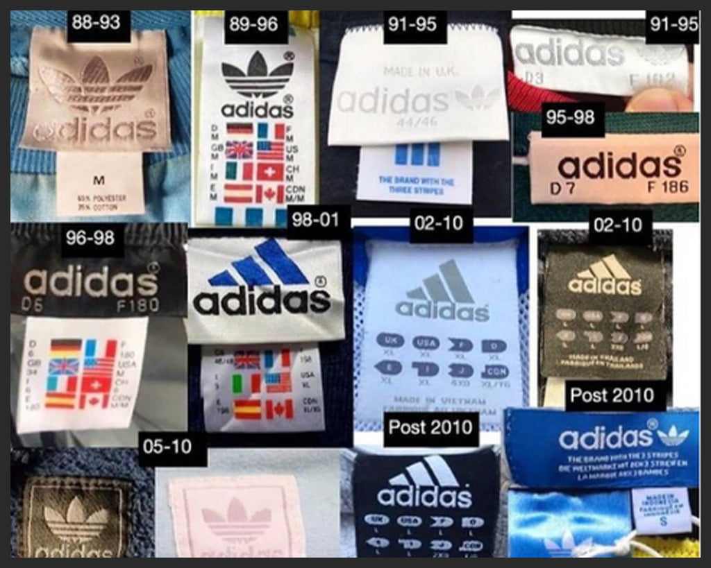 Vintage Adidas labels 